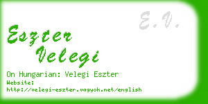 eszter velegi business card